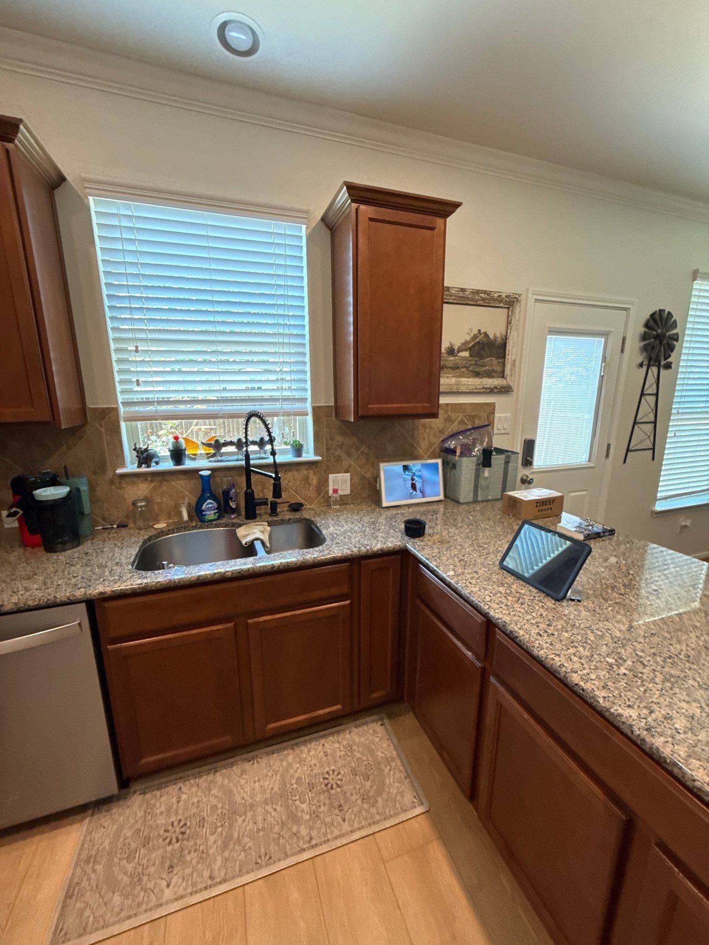Kitchen sink and cabinetry