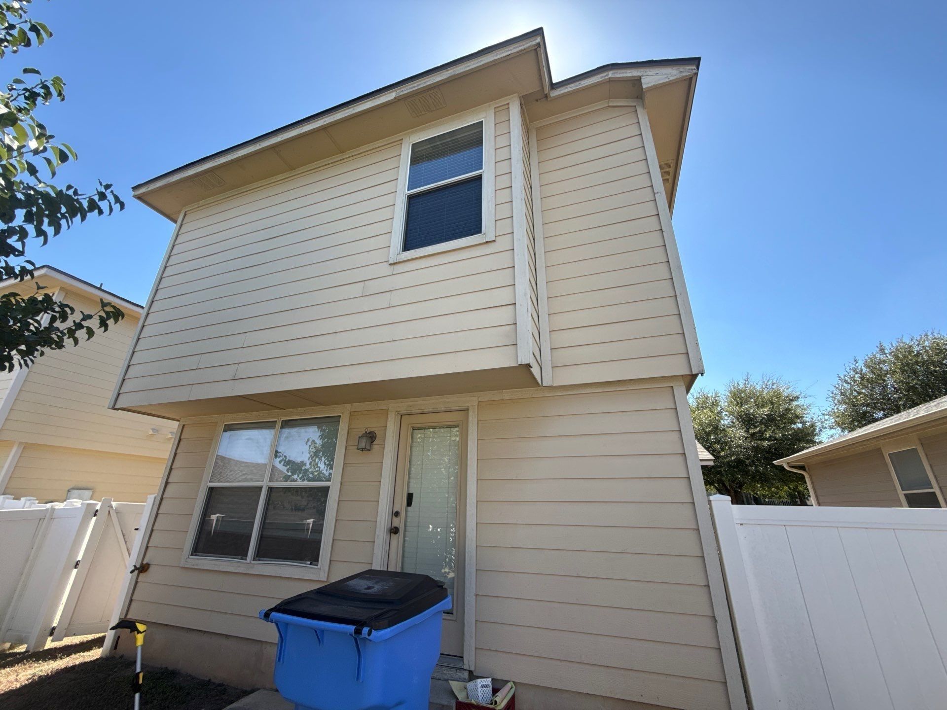 Back elevation siding