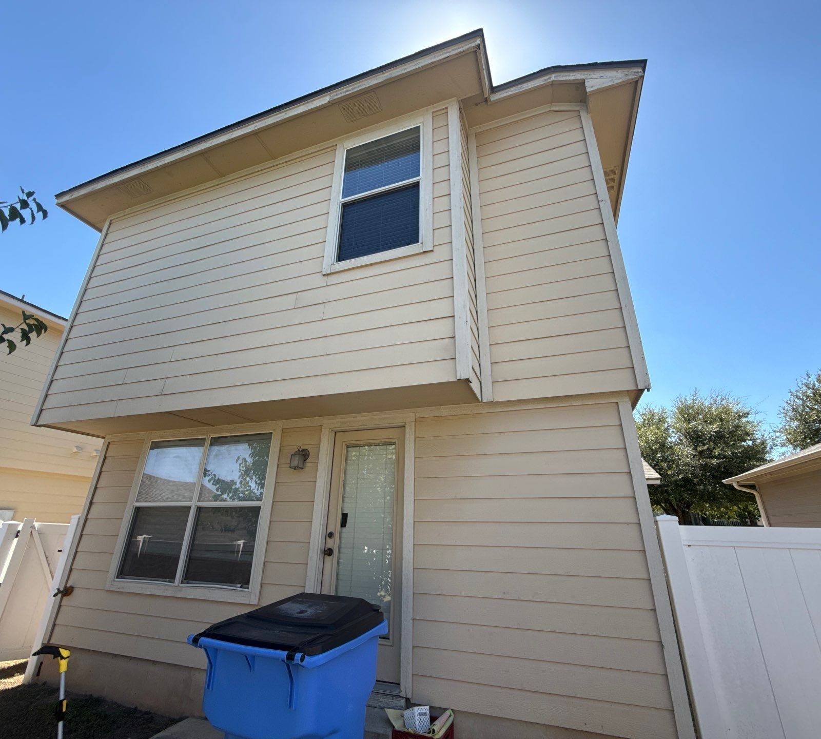 Back elevation siding