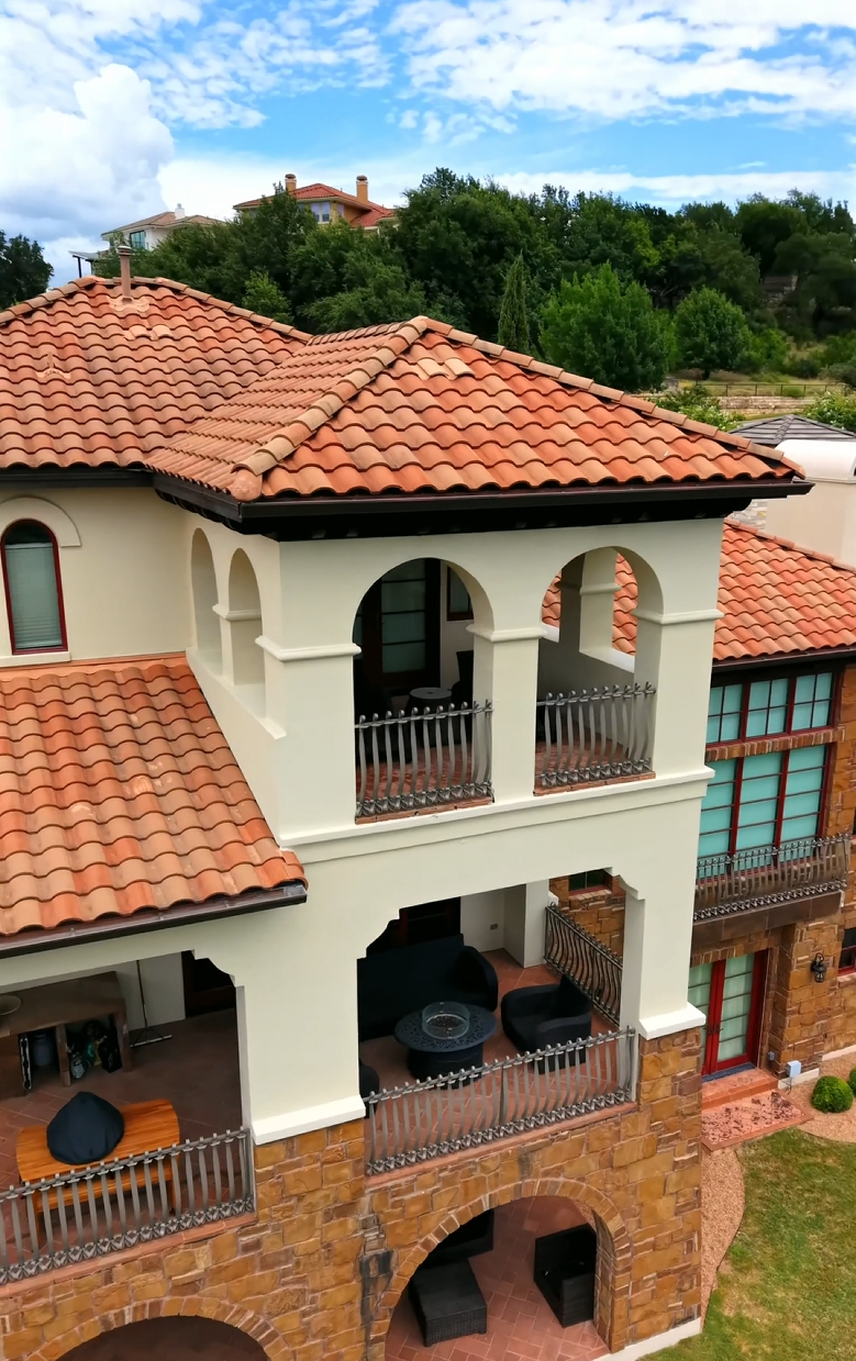 Detail of the completed Lakeway, Texas home painting project