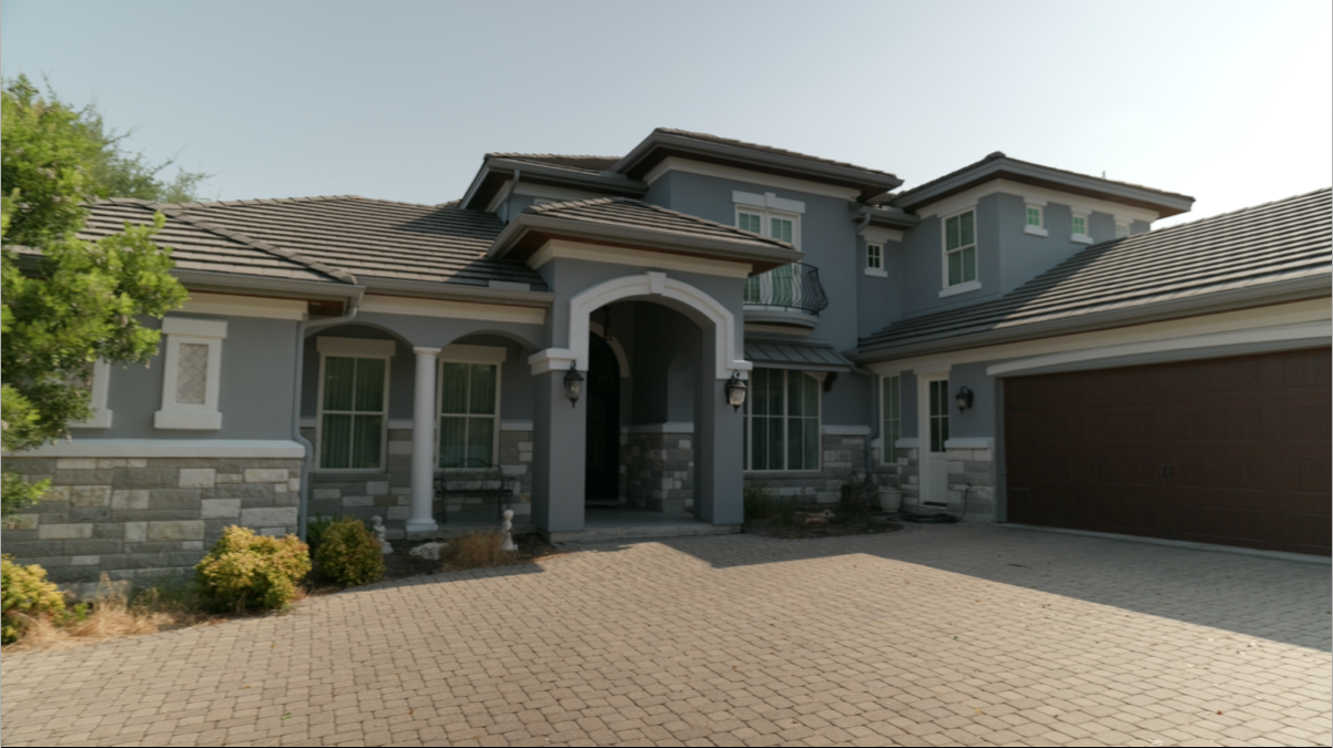 Front exterior of the repainted Lakeway, Texas home